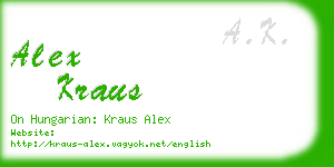 alex kraus business card